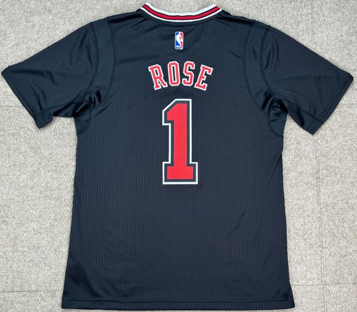 Adidas NBA Chicago Bulls #1 Derrick Rose T-Shirt Jersey Size Large - Picture 9 of 10