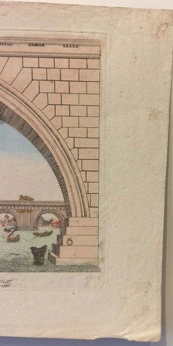 VUE D'OPTIQUE PONT TRIOMPHAL ROME PAR JULES CESAR XVIIIEME.ITALIE BRIDGE - Picture 3 of 5