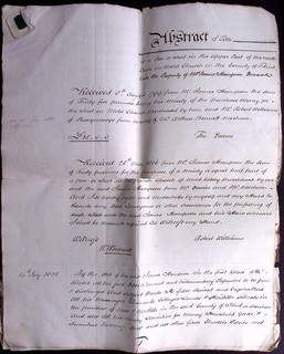 GB: c.1832 Abstract Document Title Deeds to Pew in Mold Church County of Flint