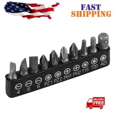 10 Piece Security Torx Bit Set Tri-wing Hex Star Screwdriver Tamper-proof Tools