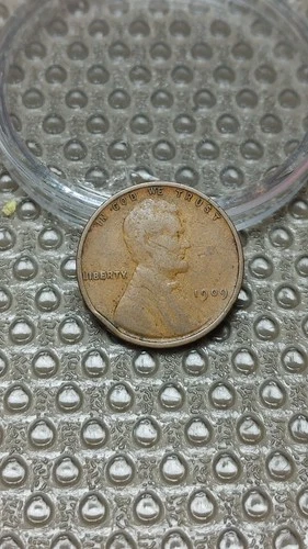 1909 VDB Lincoln Wheat Cent Penny F Fine Rim Ding                           D080