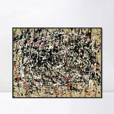 Framed Canvas Giclee Print Art Untitled, 1949 by Jackson Pollock Home Decoration