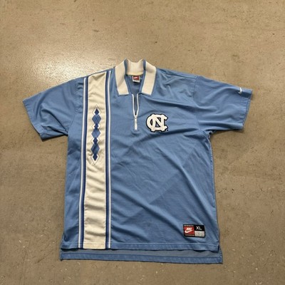 Nike North Carolina Tar Heels UNC Basketball 1/4 Zip WarmUp Shooting Jersey XL