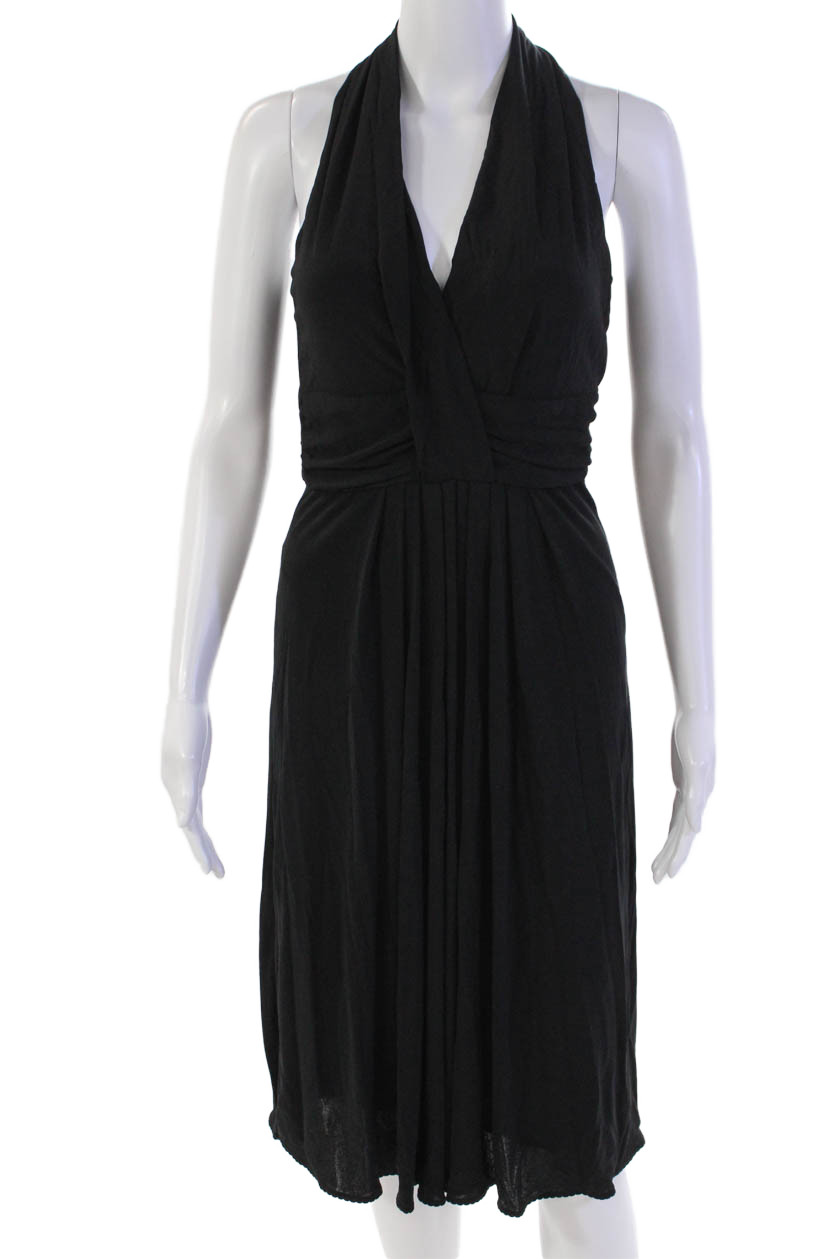 Elie Tahari Womens Stretch V-Neck Sleeveless Side Zip Dress Black Size 4Free Shipping in US $100+ Orders | $6.95 Orders Below