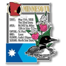 Minnesota State Montage Magnet by Classic Magnets, 2.6" x 3.1"