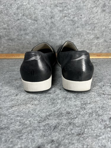 Dansko Sneakers Nubuck Black Leather Shoes Women’s Size 8.5 Odina Slip On Flats - Picture 4 of 11