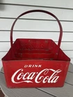Vintage Embossed Metal “Drink Coca Cola” Stadium Bottle Carrier