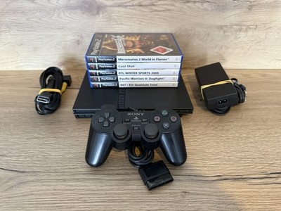 PS2 PlayStation 2 Slimline | Schwarz | Konsole + 5 SPIELE | SCPH -77004 VERSAND