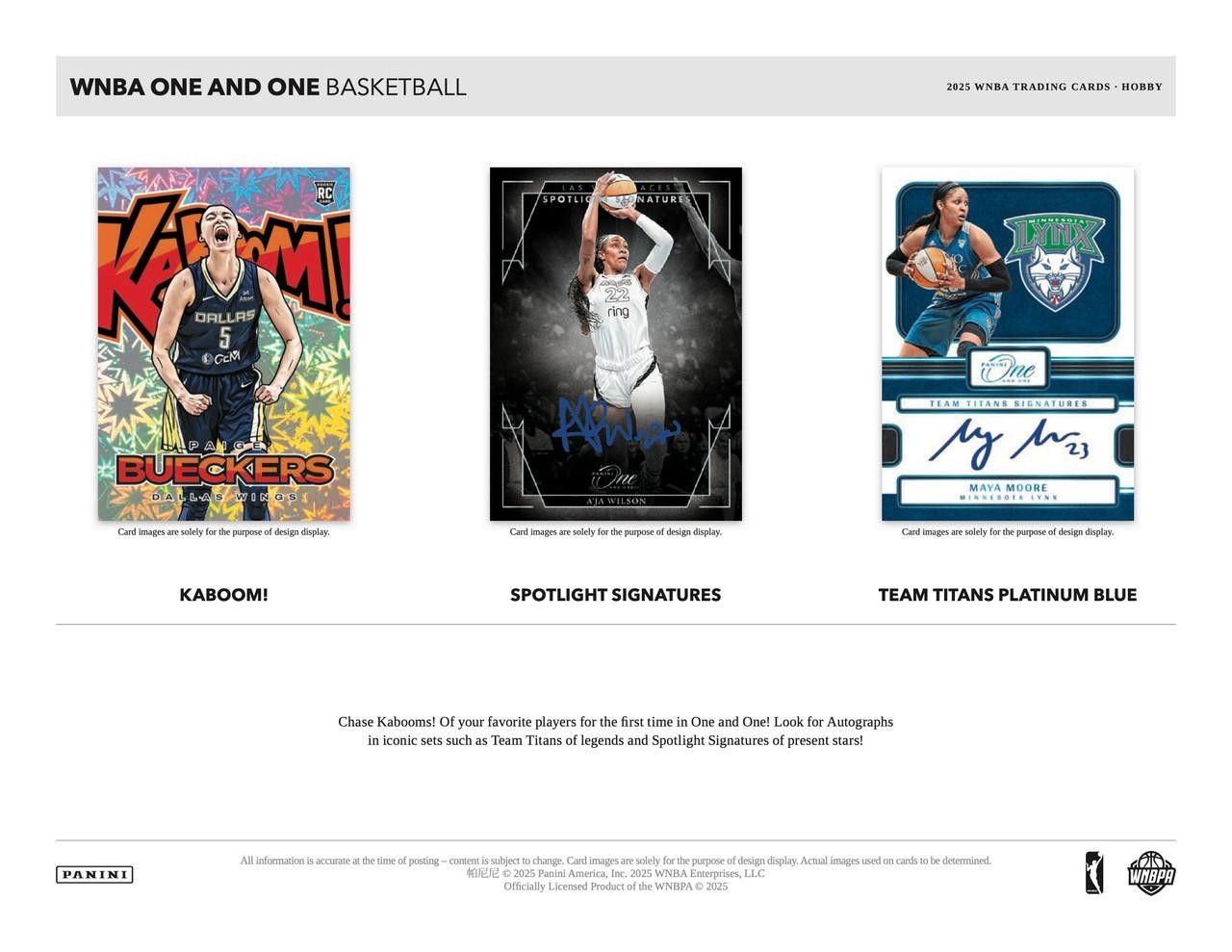 2025 Panini One & One WNBA Basketball Hobby Box view 7