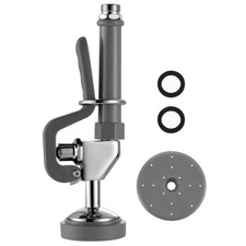 Pre Rinse Sprayer with Gray Handle Rubber Nozzles, 1.42 GPM High Pressure Pul...