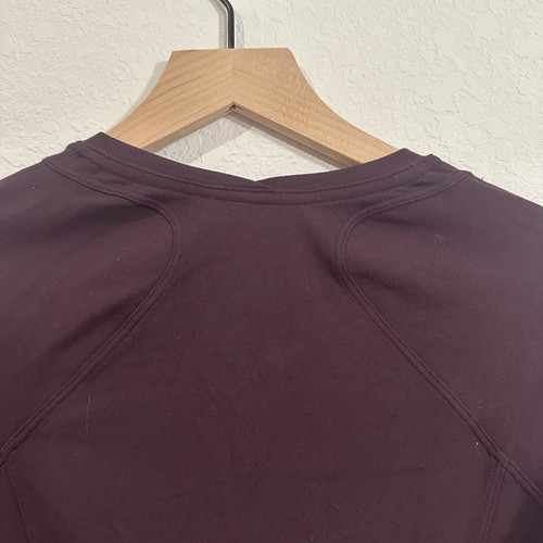 Traje deportivo para mujer Lululemon púrpura oscuro redondo manga larga talla mediana - Imagen 6 de 7