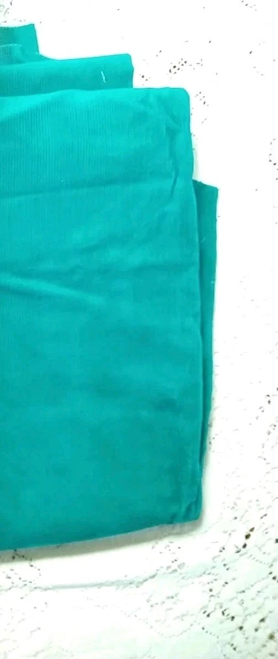 Bright Teal-Green Cotton Corduroy Fabric BTHY 18" x 47" Narrow-Medium Wale - Image 3 of 3