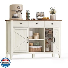 VASAGLE LIRY Collection - Buffet Cabinet, Coffee Bar Cabinet with 3 Drawers, 