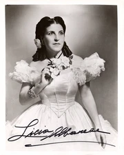 Licia Albanese Signed Vintage 8x10 B&W Photo - JSA Authentication