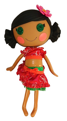 Lalaloopsy Mango Tiki Wiki Doll with Black Hair Pink Flower 12'' (Rare)