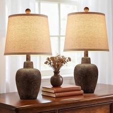 Huitico 21 Table Lamps For Bedroom Set Of 2 Small Farmhouse Bedside Lamps For