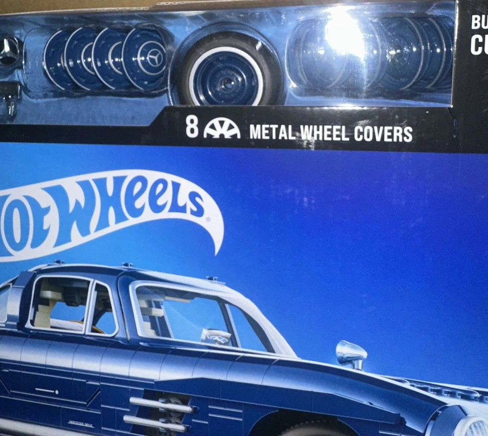 Mattel Brick Shop Hot Wheels Mercedes-Benz 300 SL (1600 piezas) y transporte en equipo Foto 3 de 4
