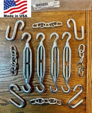 Brophy TDHP Steel Turnbuckles w/ Hardware for Camper Tie-Downs 3000 lbs (4-PACK)