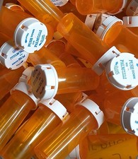 Plastic Pill Medicine Bottles Amber Lot 50 Empty Multi-Use Crafts Utility