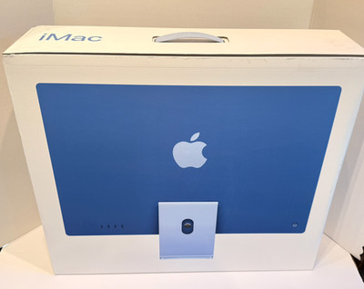 BOX ONLY Apple iMac 24 Inch Blue Empty Shipping | eBay