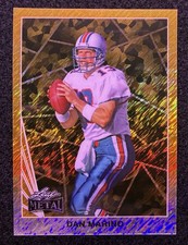 1/1 Dan Marino Pre-Production Proof Leaf Metal- Miami Dolphins Legend