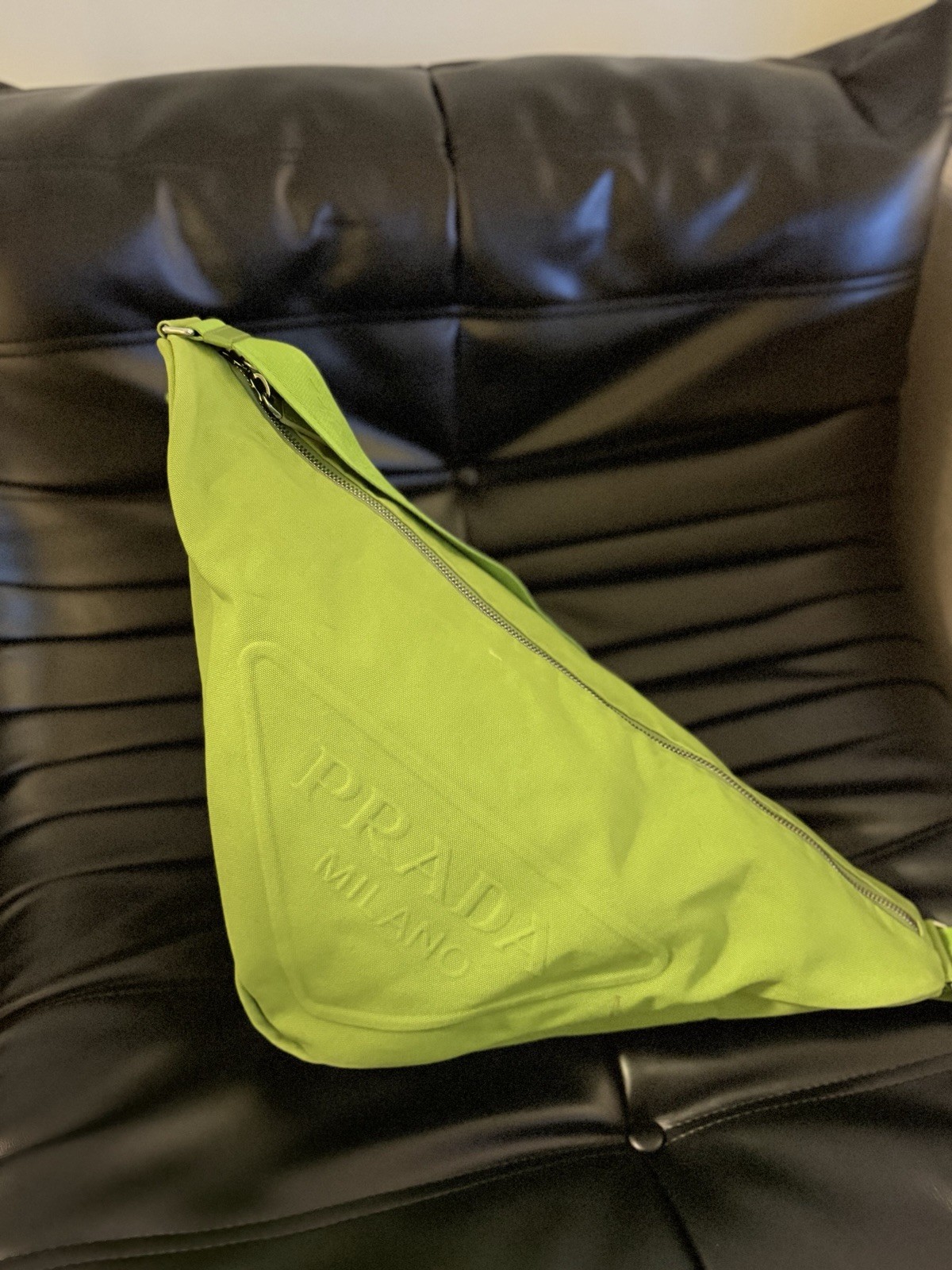 Prada Green Crossbody Shoulder Bag for Men with Zipper Closure thumbnail 3