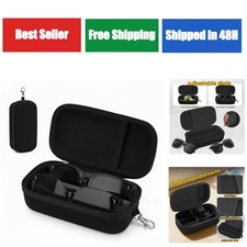 Double Eyeglasses Case Hard Shell Organizer Adjustable Clip Travel