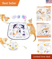 Rechargeable Touch Activated Cat Toy - Exciting 5-in-1 Play for Kittens  Adults