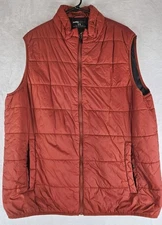 SWISS TECH Men's Performance Gear Hunting Puffer Vest Orange XL 46-48  Full Zip