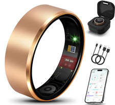 Smart Ring 2.0 for Men Women, Sleep Fitness Tracker, Rose Gold 8