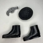 Vtg Secret Mission to Spy Island 1970 GI Joe  Accessories Lot, Hat, Flare Gun