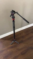 Extendable Manfrotto Cobra 2 model A150S aluminum Monopod With Befree Video Head