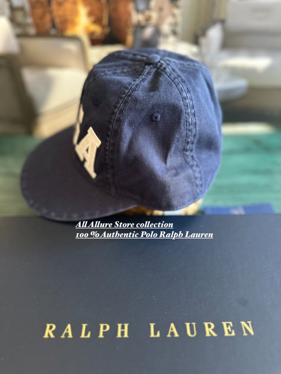 BN Polo Ralph Lauren Appliqued Twill Ball Cap NAVY with original