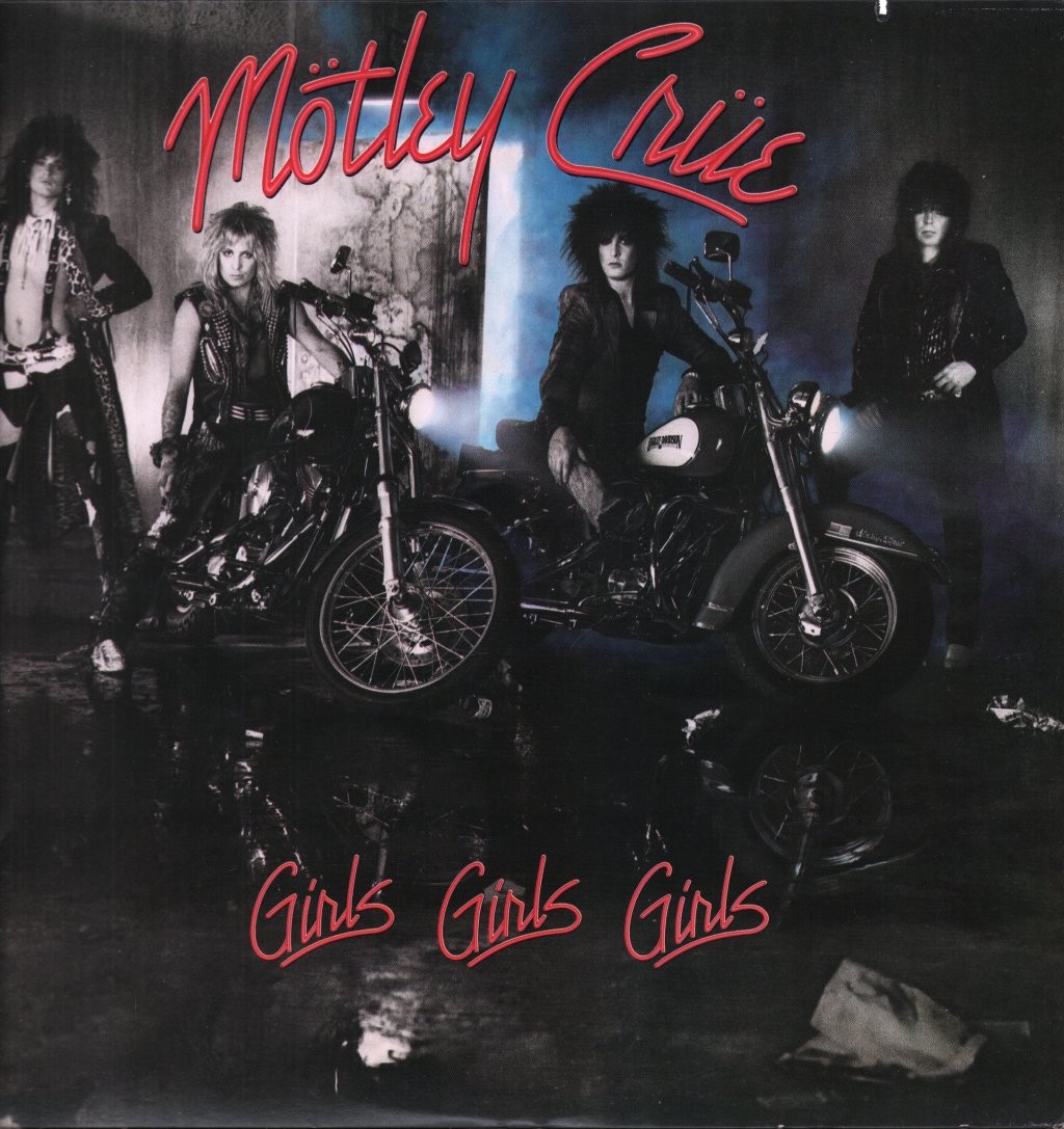 Mötley Crüe Girls, Girls, Girls LP vinyl USA Elektra 1987 with inner. sleeve has