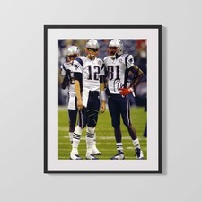 Football Autograph Print - Tom Brady & Randy Moss - New England Dynamic Duo