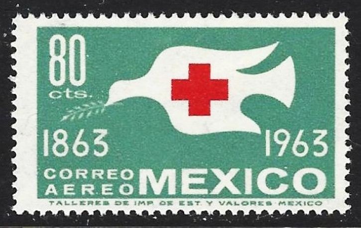MEXICO 1963 SCOTT C277 RED CROSS MINT LH