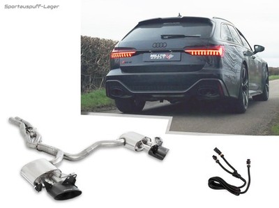 Milltek Sportauspuffanlage abVSD Audi RS6 C8 Typ 4K je 225x115mm schwarz