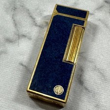 Vintage Dunhill Rolla gas lighter lapis lazuli lacquer ⓓ Mark