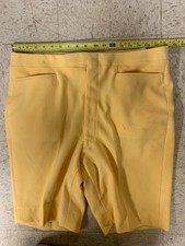 Vintage 1959 Izod of London Wondercord Resort Yellow Shorts Double&ndash;knit 36" MINT