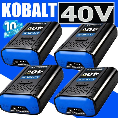 #ad PACK For Kobalt 40v MAX 8.0 Ah Extended Run Li Ion Battery KB440 03 KB540 06 NEW $139.00