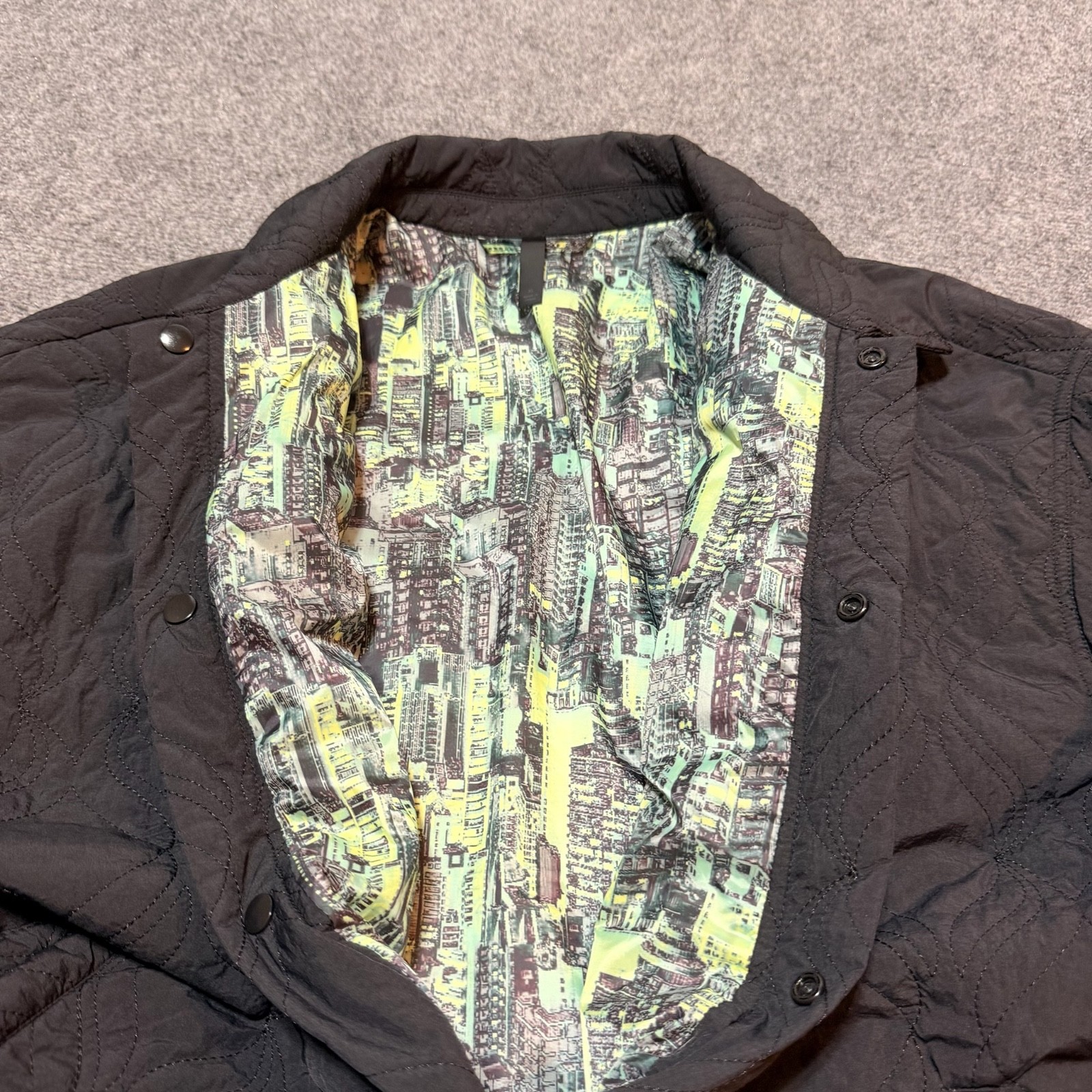 Fabletics Jacket Mens Extra Large Black Quilted S… - image 8