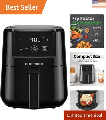 2 Qt Digital Mini Air Fryer: Compact, Nonstick & Dishwasher Safe for Easy Meals