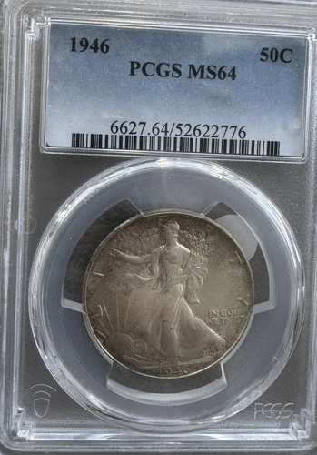 1946 Walking Liberty Silver Half Dollar 50C PCGS MS64