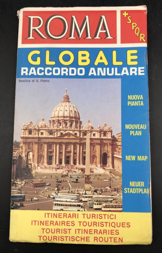 VTGG 1979 Rome Italy Road Map Tourism Litografia Artistica Cartografica