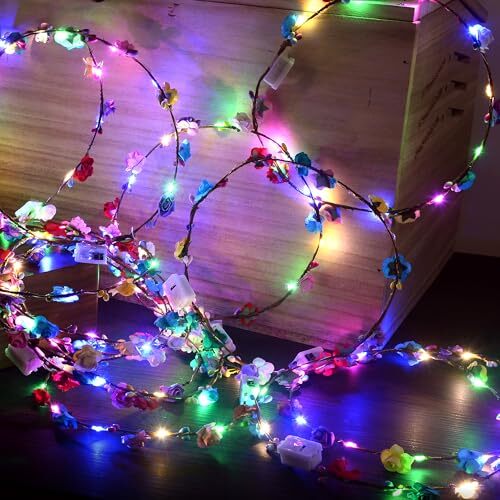 20 Pcs LED Flower Crowns Headbands,Light Up Headbands For 20PC-led headband - Picture 8 of 8