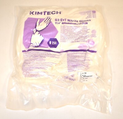 *1 Bag* KimTech G3 EVT Nitrile White Disposable Gloves, X-LARGE ''New* 38704