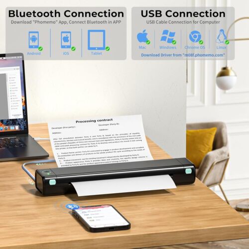 Stampante wireless Bluetooth portatile Brother PocketJet PJ762/PJ763MFi A4 termica - Foto 3 di 10