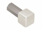 Schluter QUADEC In/Out Corner 1/2" Aluminum Ivory Finish EV/Q125TSI