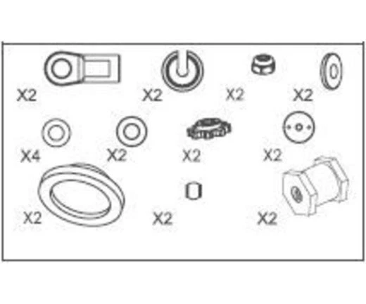 Carson Dämpferteile vo/hi - CY-Chassi - 205497 - 1:8 - Neu - Bild 2 von 2