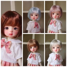 1/4 1/6 Big Cute Bobbed Hairstyle Wig Milk Soft Silk Wig For Bjd Doll Body